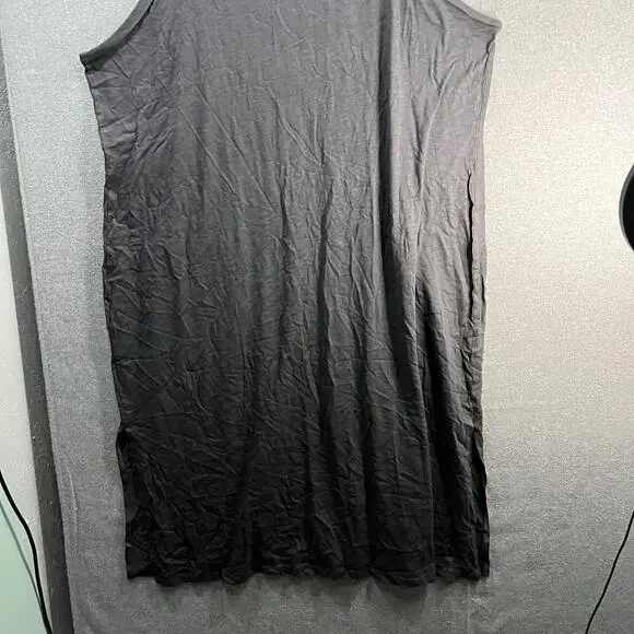 Candace Cameron Bure Sunkissed Regular Midi T-Shirt Dress Washed Black Size 3X - Picture 4 of 14